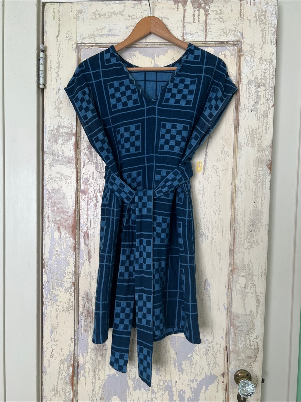 Ace & Jig Olive Shift dress in “Atlantis” textile!  Turnaround and reversible!!